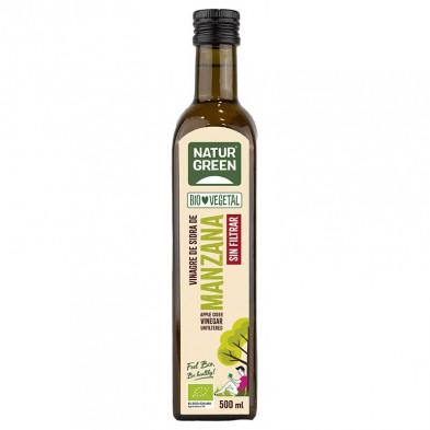 Vinagre Manzana Sidra Sin Filtrar Bio 5 - Naturgreen Vinagre Manzana Sidra Sin Filtrar Bio 5 - Naturgreen