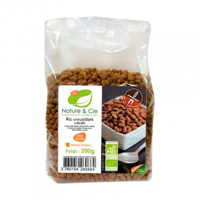 Arroz Hinchado Con Chocolate Sin Gluten Bio 200g Arroz Hinchado Con Chocolate Sin Gluten Bio 200g