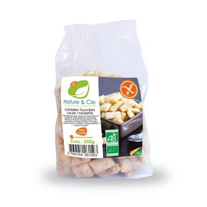 Cereales Rellenos De Chocolate Y Avellanas Sin Gluten Bio 25