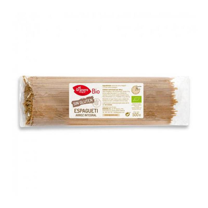 Espaguetis De Arroz Integral Sin Gluten Bio 500g