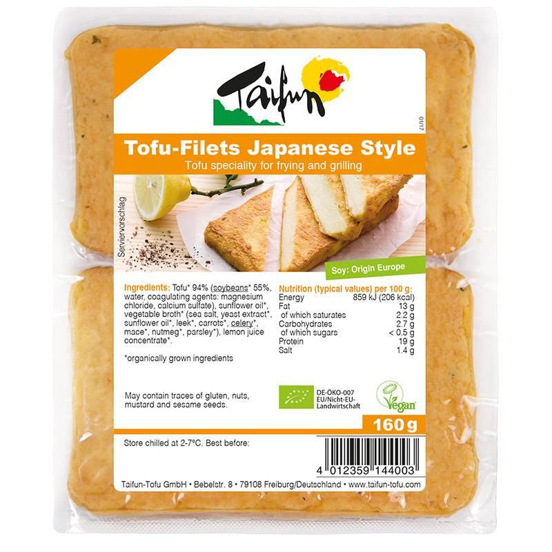 Filetes De Tofu Estilo Japones Bio 160g