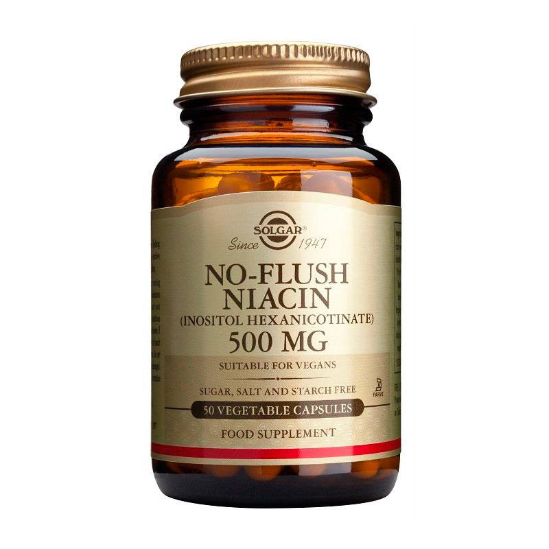 Niacina No Ruborizante 500mg 50cap Vegetales