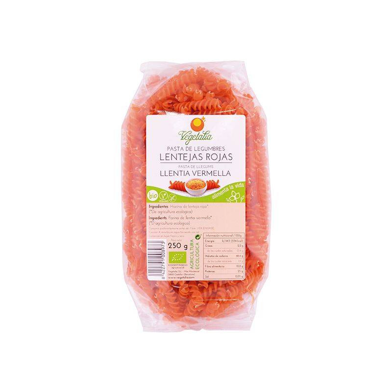 Espirales De Lentejas Rojas Sin Gluten Bio 250g