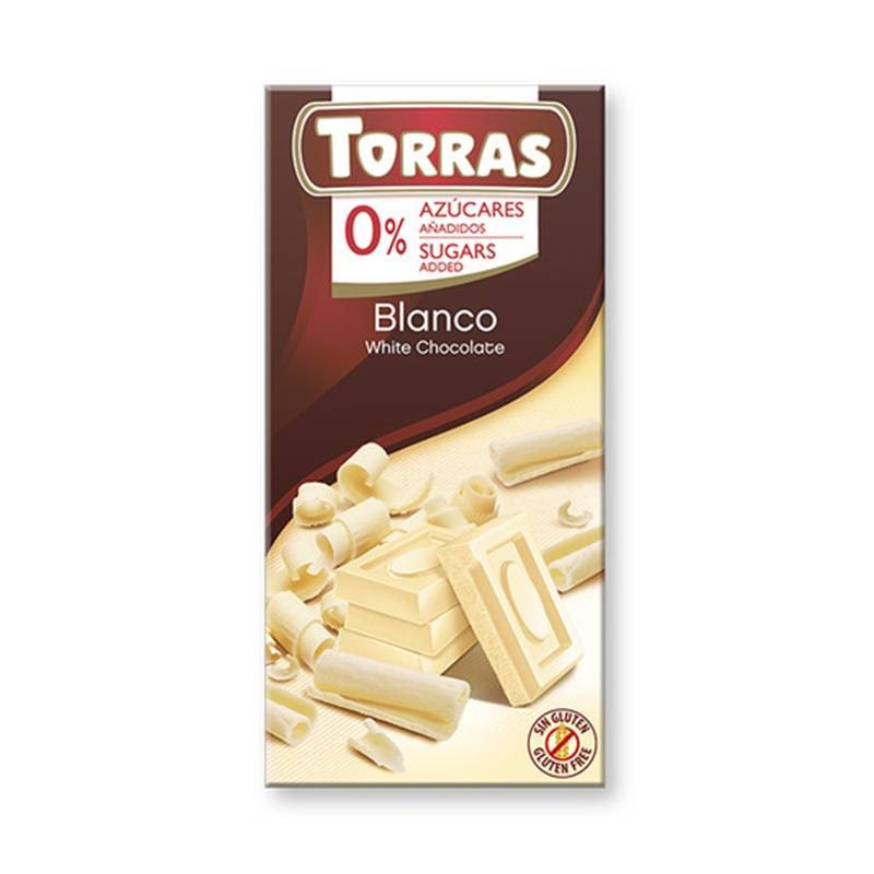 Chocolate Blanco Sin Azúcar 75g - Torras Chocolate Blanco Sin Azúcar 75g - Torras