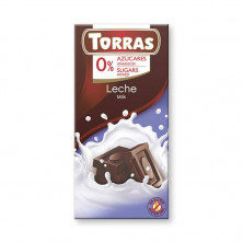 Chocolate Con Leche Sin Azúcar 75g - Torras