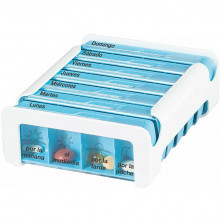 Pastillero Semanal Extraible Azul 6ud