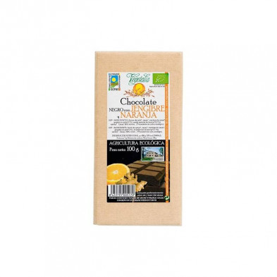 Chocolate Negro Con Jengibre Y Naranja Bio 100g Chocolate Negro Con Jengibre Y Naranja Bio 100g